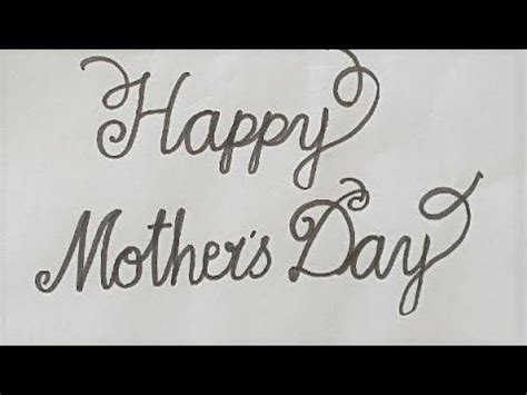 how to write happy mother's day in cursive